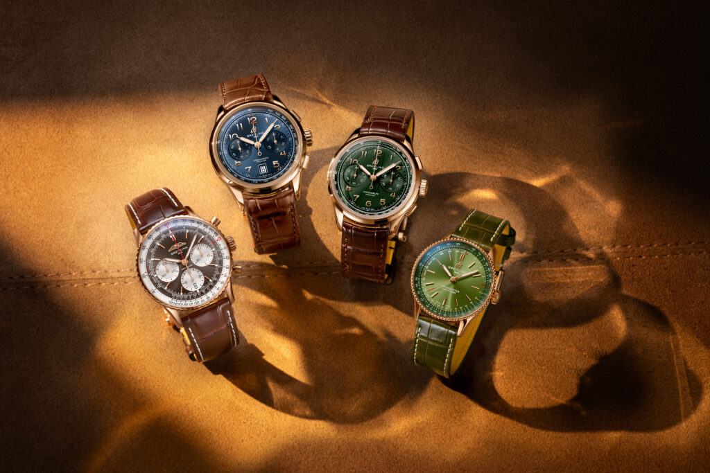 تشكيلة بريتلينغ الذهبية لموسم الاحتفالات: خمسة إصدارات أيقونية بلمسة من الذهب الأحمر